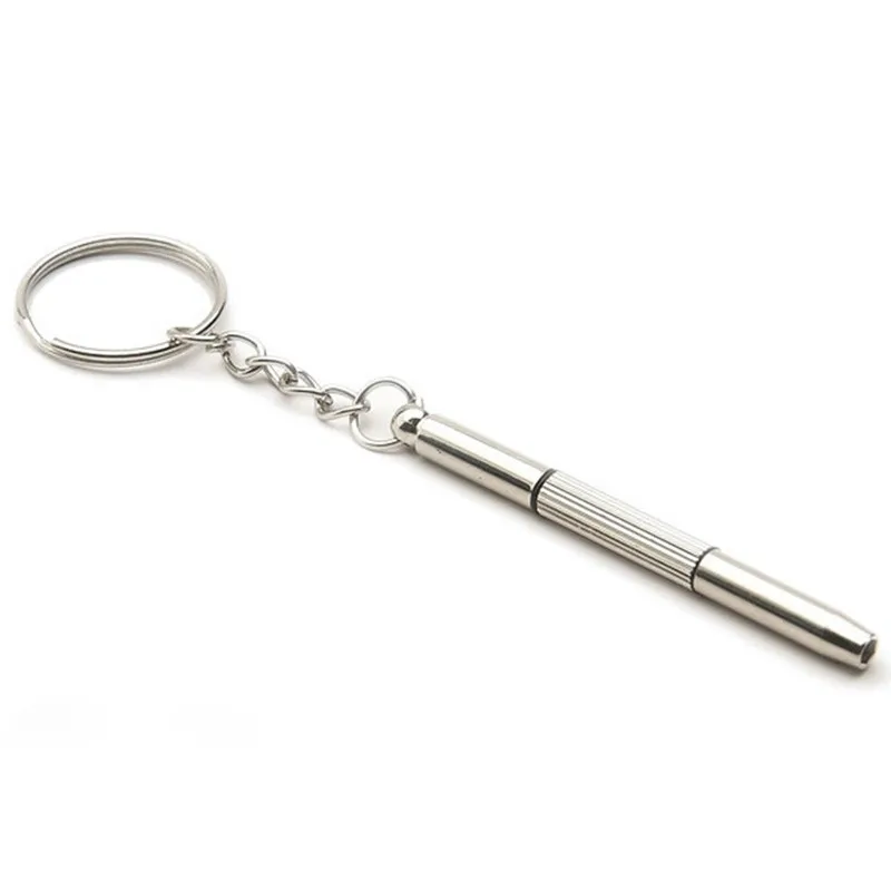 Multifunctional Mini 3 in1 Precision Repair Screwdriver Glasses Phone Watch Screw Repair Tool Keyring Keychain