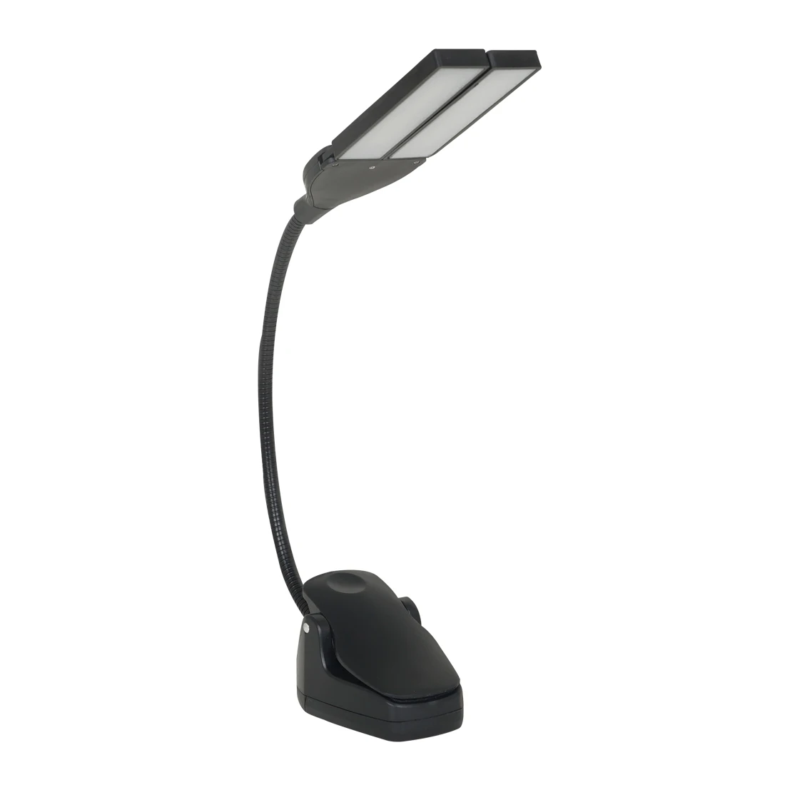 Rechargeable LED Music Stand Light Dual Head Clip On Lamp Flexible Gooseneck Eye Care for Piano Sheet USB Charging Black White - view 4