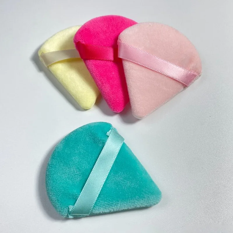 20 pçs em forma de triângulo pó puffs macio rosto maquiagem esponja multi-colorido mini puff mulher maquiagem ferramentas de beleza 7*6.8*1cm