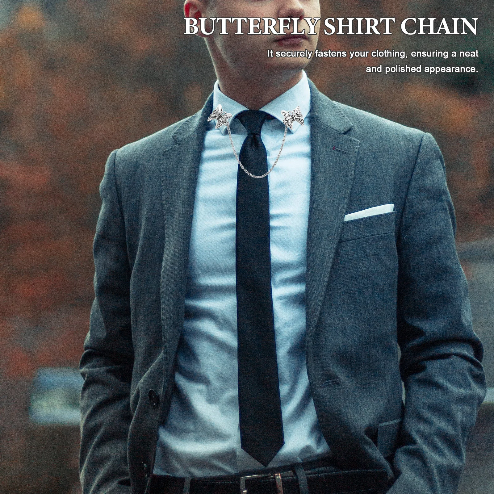 

Butterfly Shawl Clips Chain Vintage Dress Cardigan Clip Collar Brooch Chain Sweater Clip Women Accessories Butterfly Shawl Clips