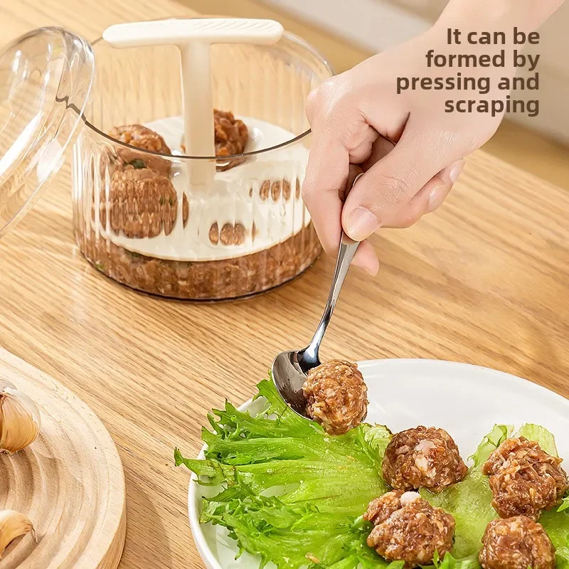 Home Hand Pressure Meatball Maker Shrimp Slippery Fish Balls Manual Integrated Molding Kitchen Cooking Accessories Meat Tools