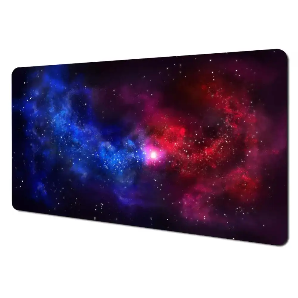 星空銀河マウスパッド大型コンピューターオフィスゲームテーブルマットXXLゴム製滑り止めゲーミングキーボードマウスパッドロングデスクパッド