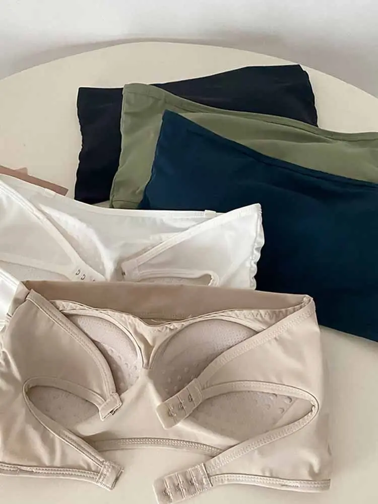 เสื้อกล้ามผ้าไหมน้ำแข็งสำหรับผู้หญิง ชุดชั้นในแบบมีโครงในตัว บราท็อปแบบสวมใส่สบาย เหมาะสำหรับใส่ทำงานหรือใส่ลำลอง