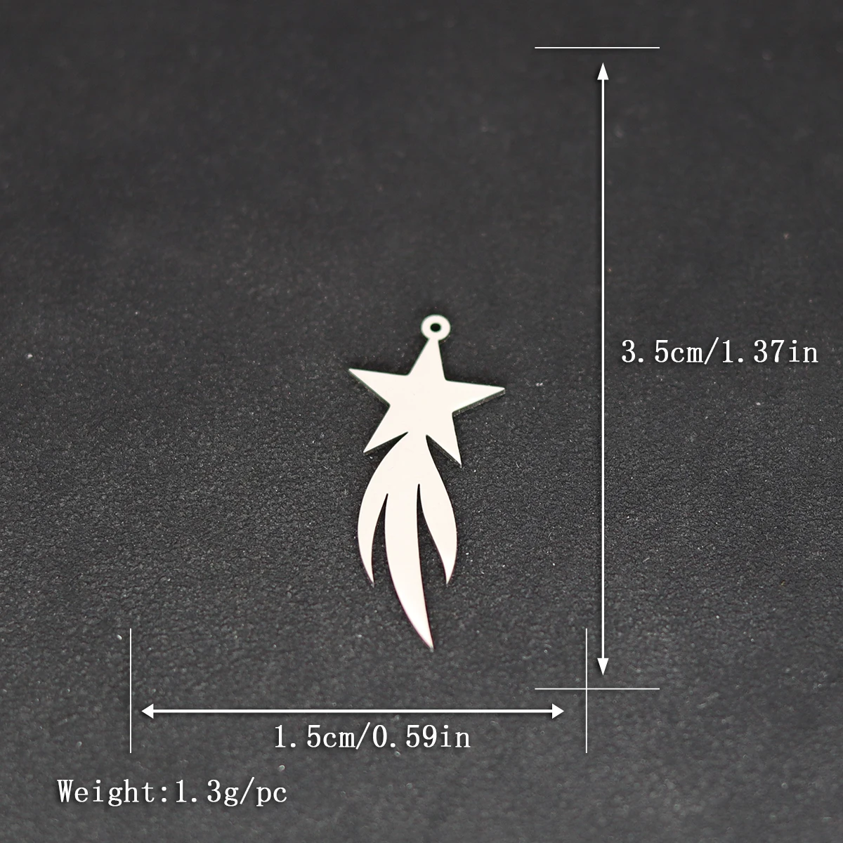 3pcs Stainless Steel Star Charm Connector Pendant DIY Handmade Necklace Earrings Jewelry Making Accessories