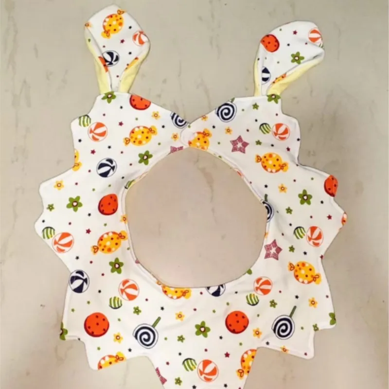 

Adult Pure Cotton Cute Cartoon Rabbit Ear Bibs ABDL Breathable Soft Cozy Saliva Towel DDLG Feeding Bib Burp Cloth COS