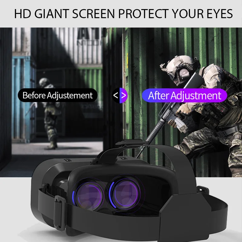 الأصلي G10 IMAX شاشة عملاقة VR نظارات ثلاثية الأبعاد صندوق الواقع الافتراضي جوجل كرتون خوذة ل 4.7-7 "الهاتف الذكي مطابقة عصا التحكم