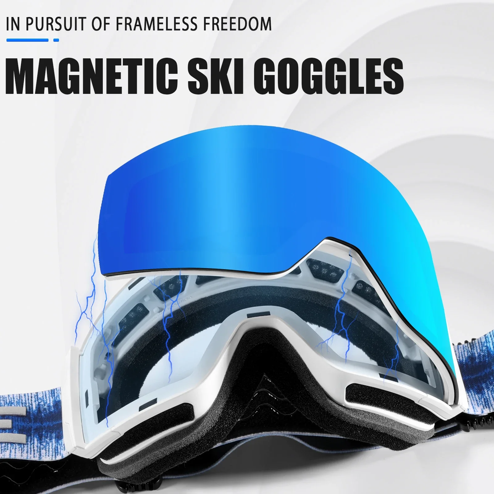 KAPVOE Ski Goggles UV400Anti-fog Skiing Glasses Snow Mask Snowmobile Snowboard Glasses Outdoor Winter Sports skating Accessories