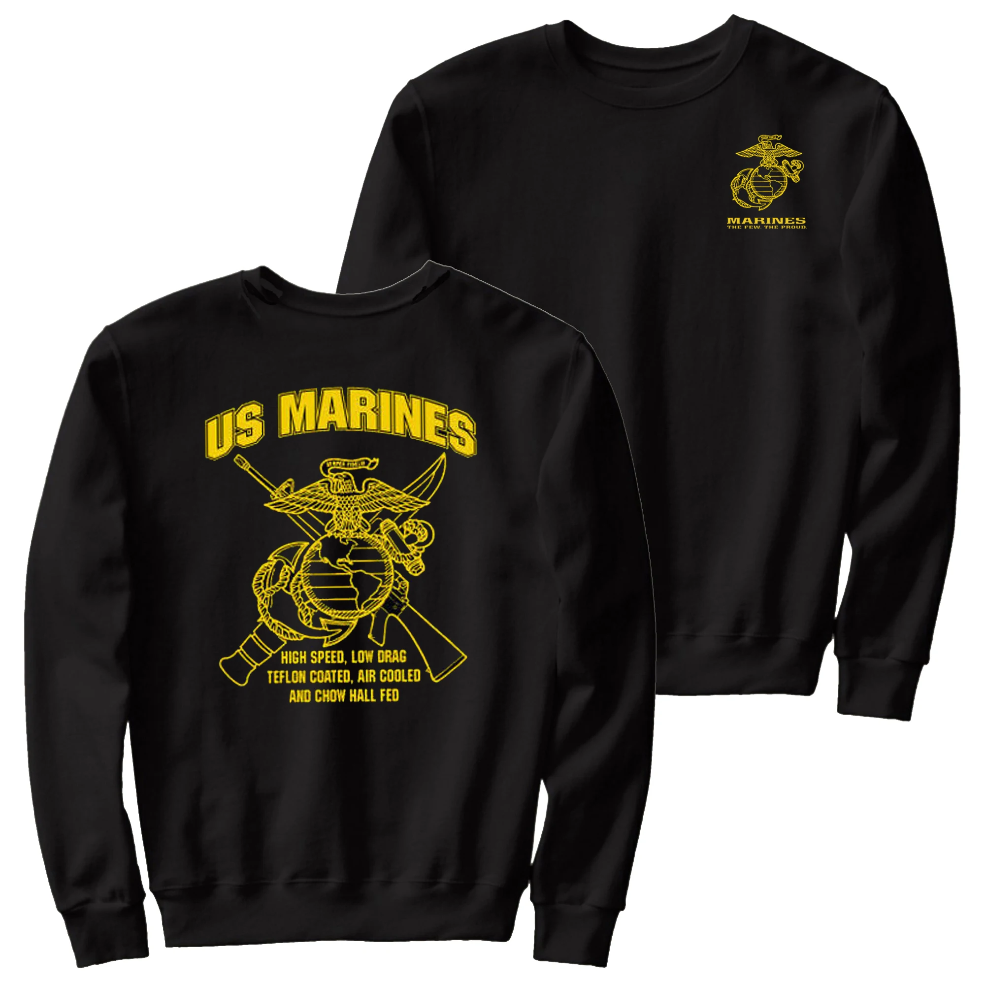 Marines The Few The Proud - US Marine Corps Pullover Hoodie New 100% Cotton Comfortable Casual Mens Sweatshirt Streetwear