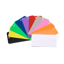 50Pcs/lot Blank Matte PVC Tags Plastics Waterproofing Hang Garment Clear Plastic With Hole Frosted For Jewelry Decorating