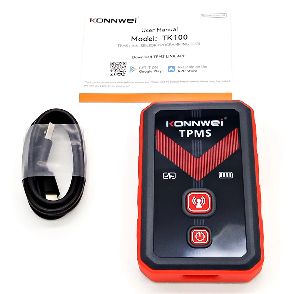 KONNWEI TK100 General Motor Work with TPMS LINK-SENSOR PROGRAMMING TOOL Wheel Pressure System Pressure Monitoring System Sensor