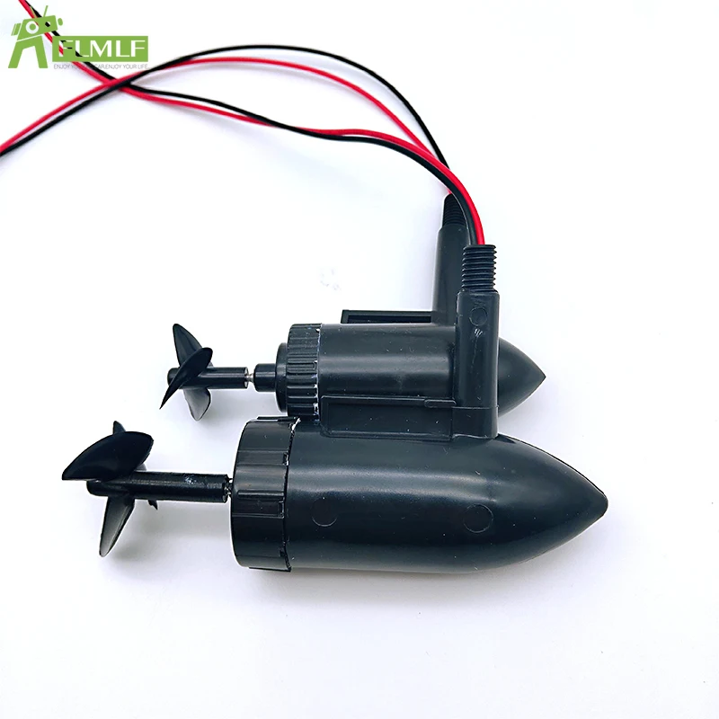 RC barco modelo 3-Blade hélice, motor motor motor motor propulsor subaquático, 10cm ou 13cm, propulsor impermeável para isca de pesca, 12V