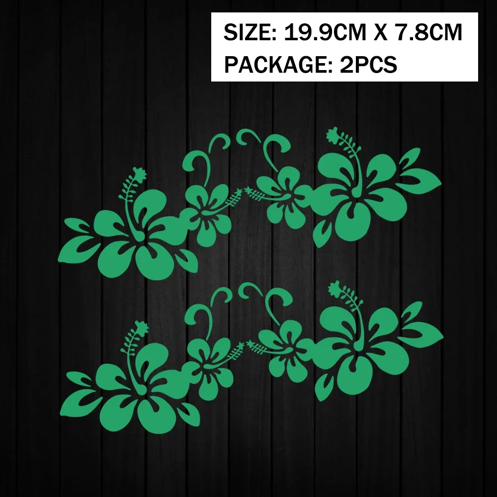 Voor Honda Toyota Hawaiiaanse Hibiscus Bloemvorm Reflecterende Motorfiets Scooter Elektrische Helm Body Window Voorruit Auto Sticker