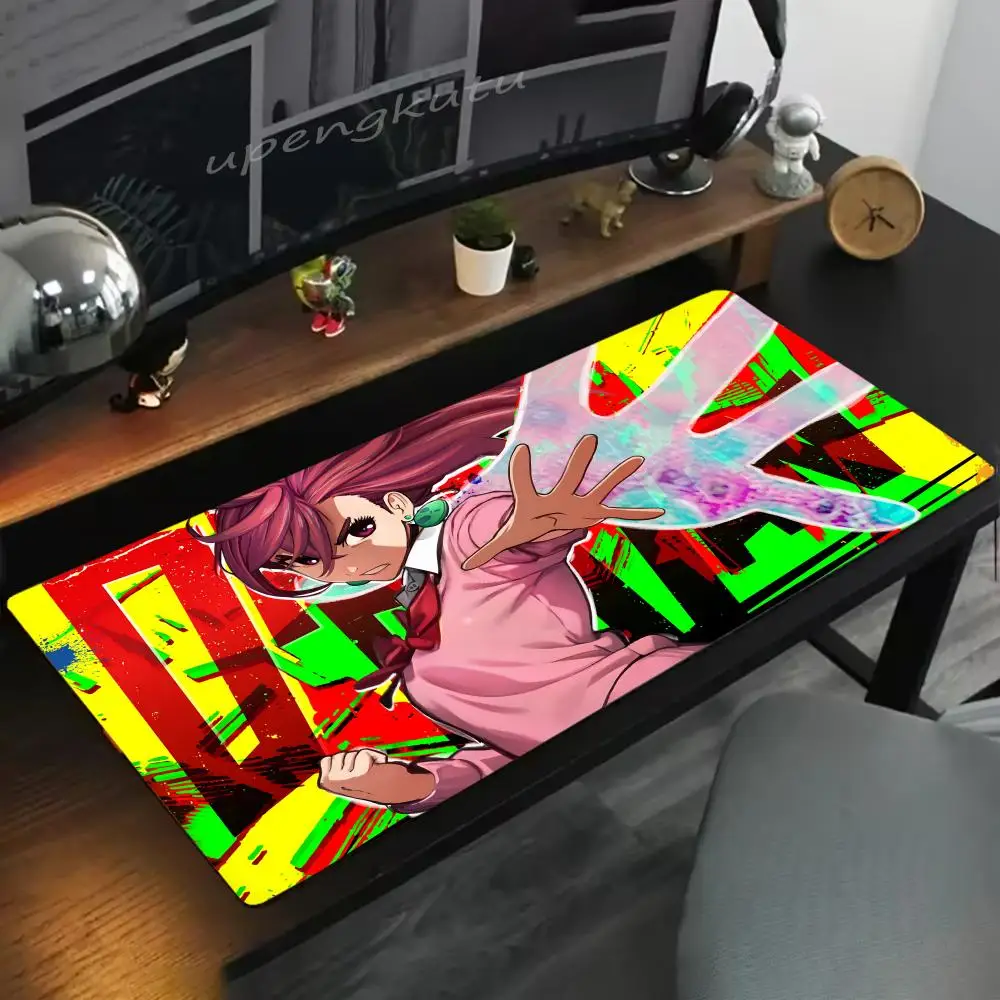 لوحة ماوس Dandadan XXL أنيمي ممتدة للكمبيوتر المحمول Ayase Momo Takakura Ken Seiko teclado Mousepad ملحقات الألعاب لوحة المفاتيح حصيرة مكتبية