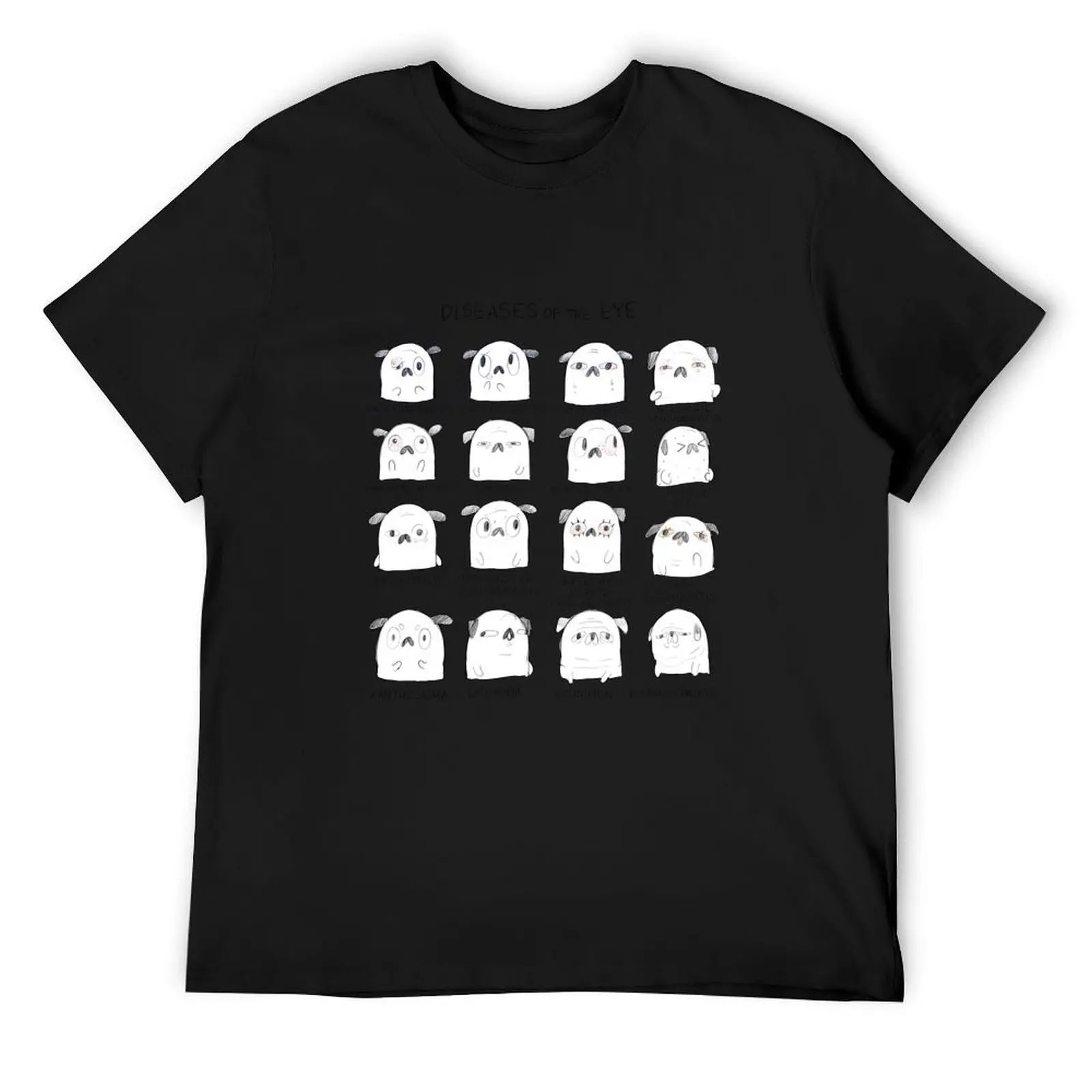 

Pug Ocular Disease T-Shirt Short sleeve tee anime shirt shirts graphic tee Funny t-shirt Men's t shirts