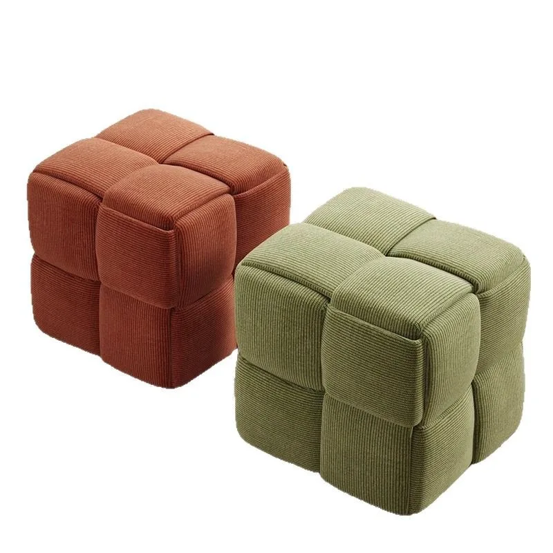 

Rubik's Cube sofa stool Solid wood shoe change high-end foot at the entrance