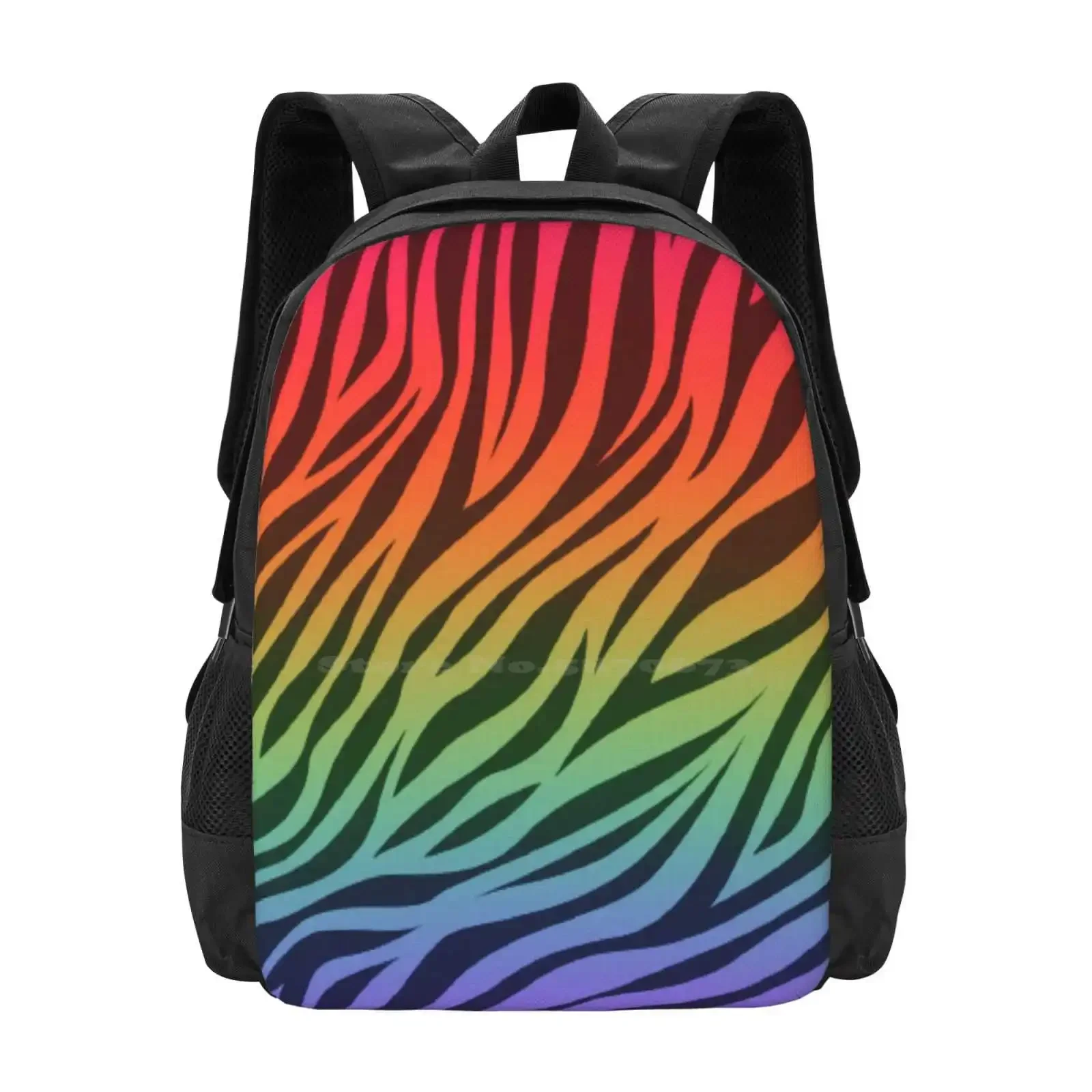 

Zebra Print Rainbow Print Hot Sale Schoolbag Backpack Fashion Bags Y2K Scene Kid Scene Core Rainbow Zebra
