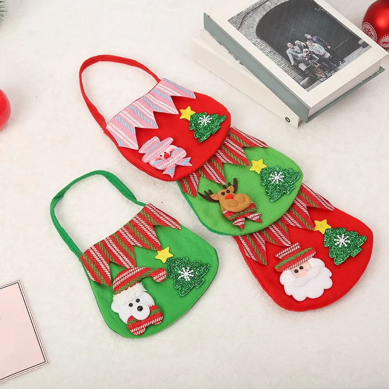 Christmas Kid Gifts Bags Xmas Treat Bag Christmas Candy Gift Bag Cartoon Storage Bags Christmas Candy Bag Durable image 3