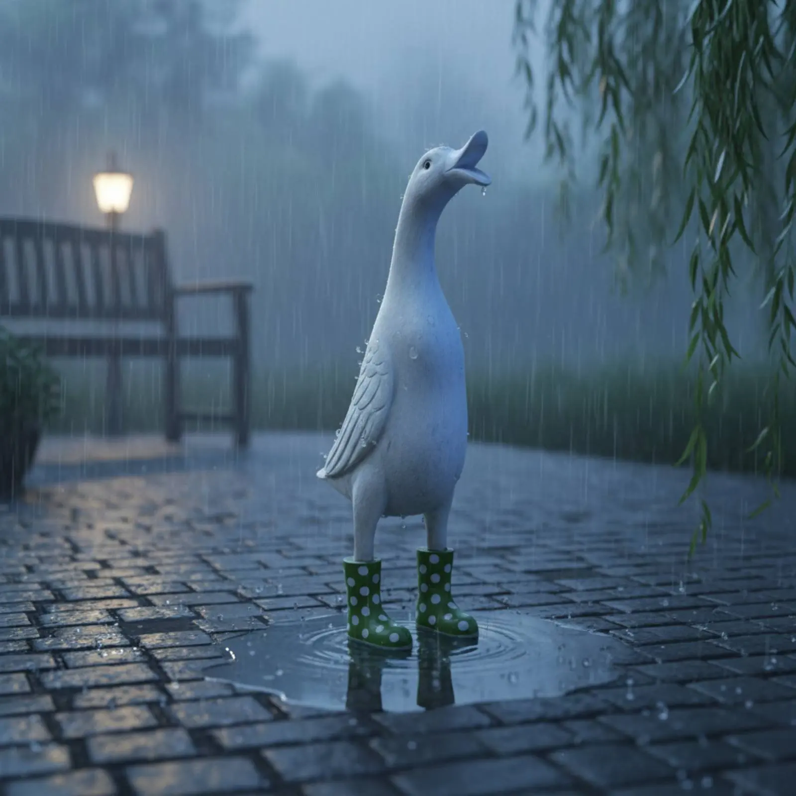 

3 Pieces Spotted Footwear Waterfowl Decoration Indoor Outdoor Decor Waterfowl Family Statue House Decoration for Garden