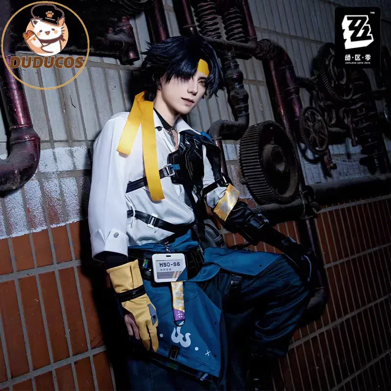 

DUDU SR Harumasa Cosplay Costume Zenless Zone Zero Uniform Headband Choker Props Section 6 Halloween Party Suit for Women Men
