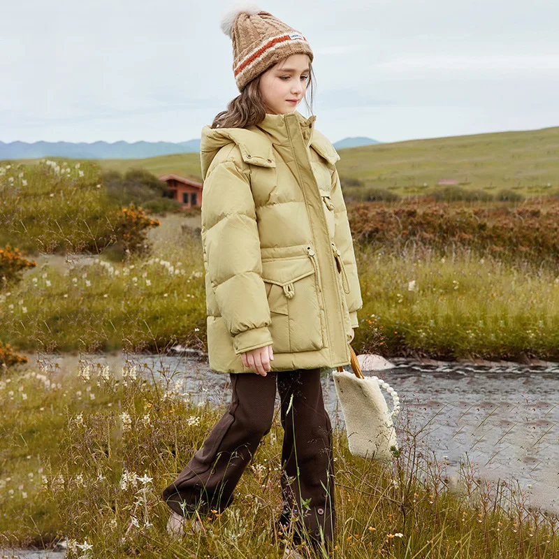 OLEKID 2025 Winter Down Jacket For Girl 80% White Duck Down Thick Teen Girl Jacket Coat 5-12 Years Kids Parka Outerwear Coat