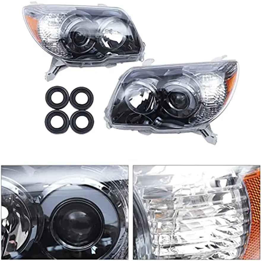 

Halogen Headlights Headlamps Assembly Replacement Left & Right Side Black Housing Clear LensFor 2006-2009 4Runner (USA STOCK)