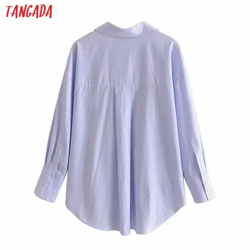 Tangada Frauen Grundlegende Candy Farbe Shirts Langarm Solide Drehen Unten Kragen Elegante Büro Damen Arbeiten Tragen Blusen 3H569