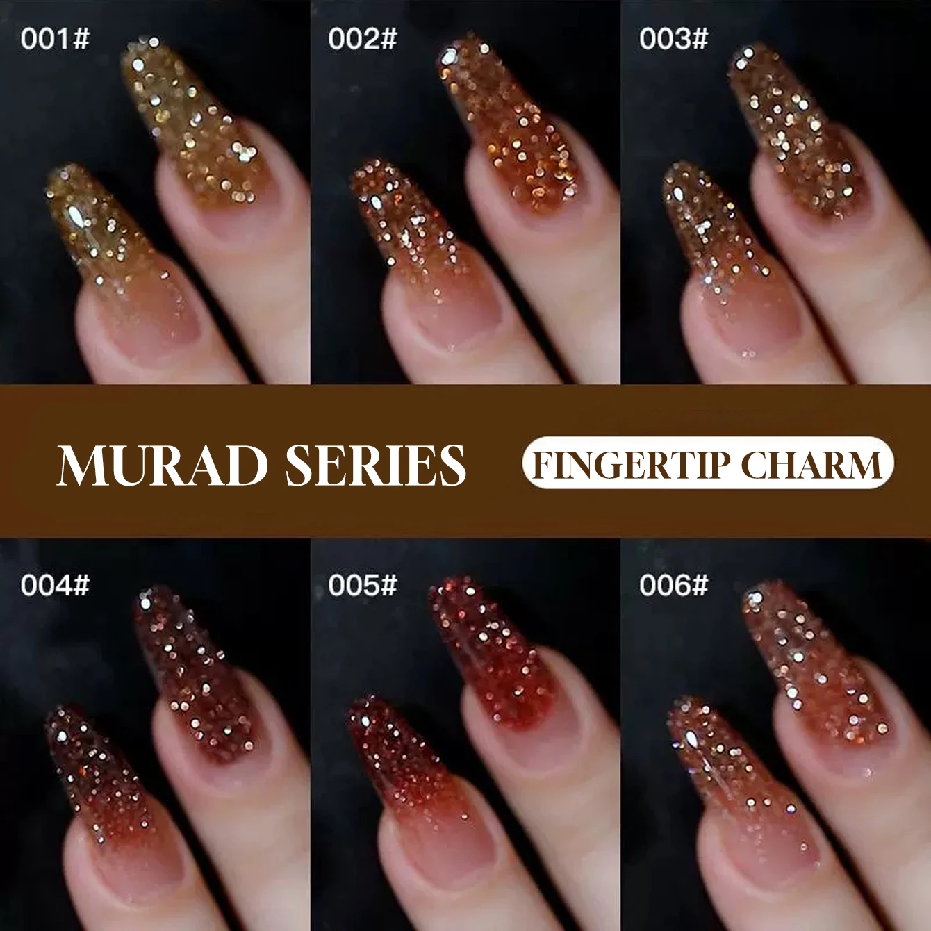 

12ML 1PCS Summer Nails Maillard Crushed Diamond Gel Nail Polish 2025 New Style Autumn Hot Selling Gold Nail Glue Red Nails