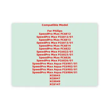 필립스 스피드프로 맥스 FC6812 FC6813 FC6814 FC6822 FC6823 FC6826 FC6901 FC6902 FC6903 진공청소기용 헤파 필터 부품 8 best sales 필립스 스피드프로 - №8