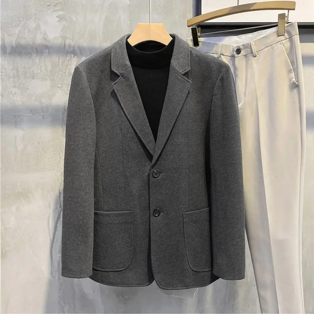 Party Plus Big Size Black Coats Jacket for Men Oversize Man Suits and Blazers Fashion 2024 Casual Spring Clothes High Quality