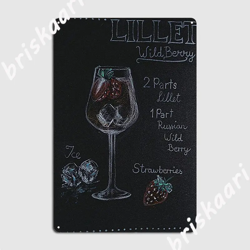 Lillet Wildberry Poster Metal Plaque Mural Painting Cinema Garage Cinema Funny Tin Sign Poster
