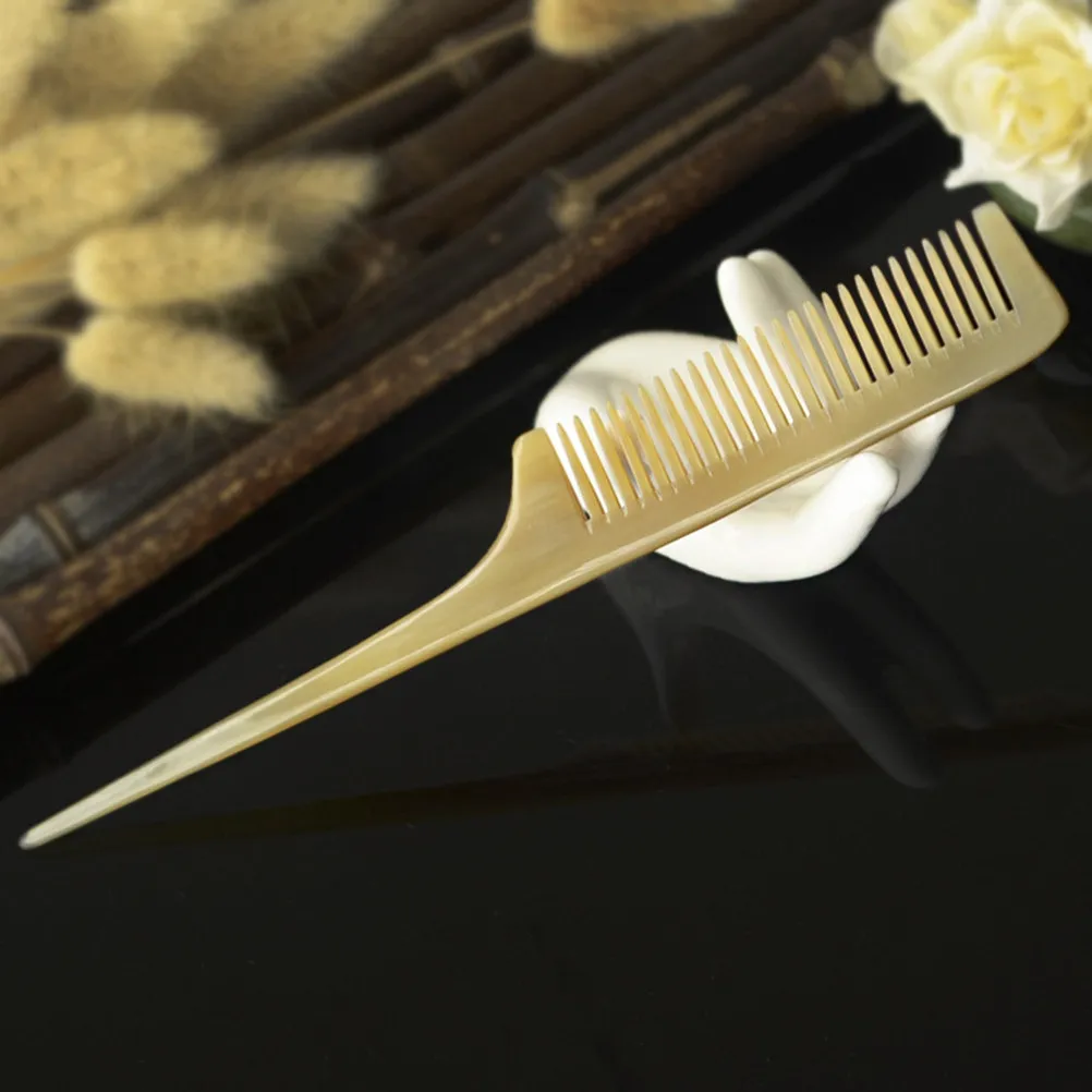 

1Pcs Yak Horn Style Pointed Tail Comb Hairdressing Tool for Dyeing Highlights Sectioning Styling Fine Teeth Non Scratch Scalp