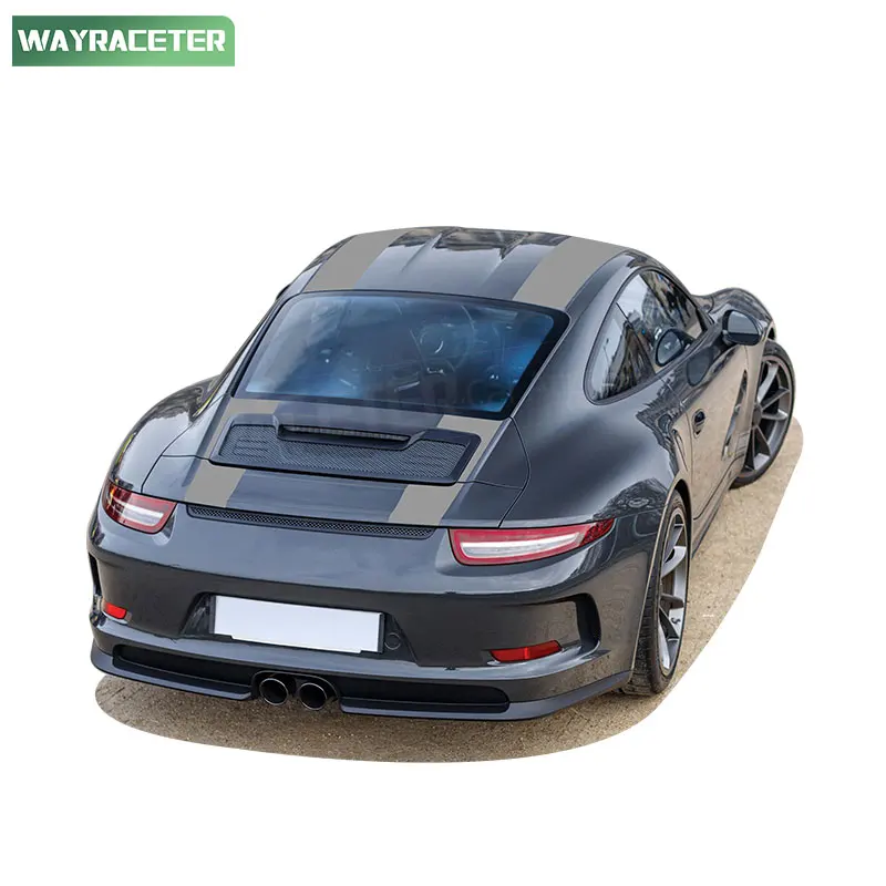Car Hood Bonnet Stripes Sticker Roof Trunk Body Graphics Carbon Fiber Vinyl Decal For Porsche 911 991 2011-2019 Accessories
