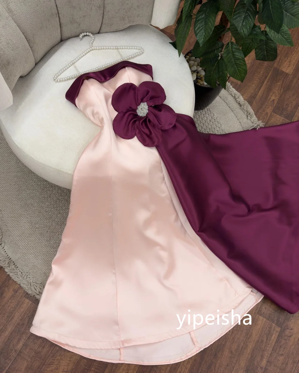 Vestidos Midi personalizados con tirantes finos y flores a juego, vestidos de graduación clásicos, exquisitos, estilo moderno, Pastrol, Unisex, chinos