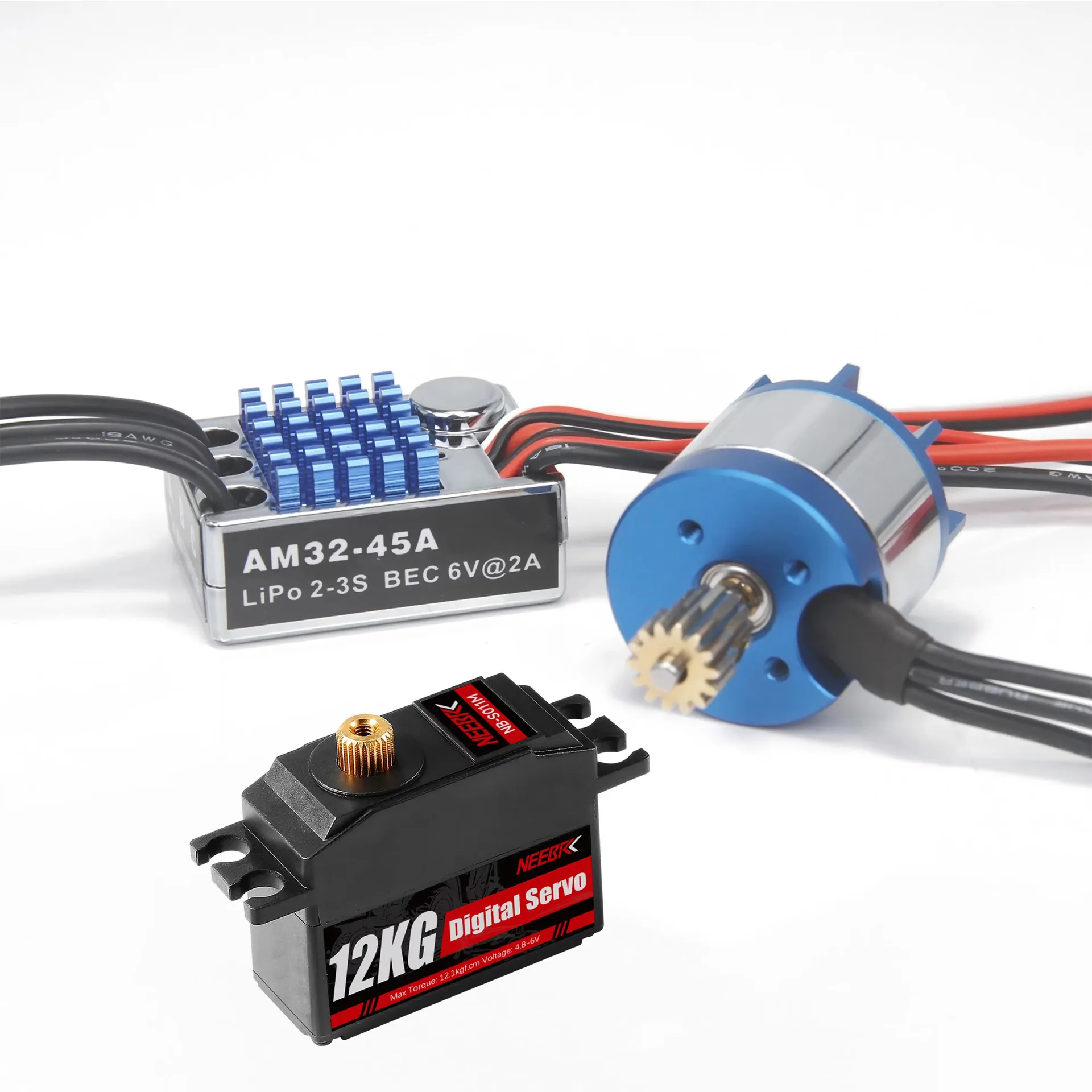 2380 2400KV motor 45A ESC 12KG metal tooth servo 7-channel remote control and receiver set