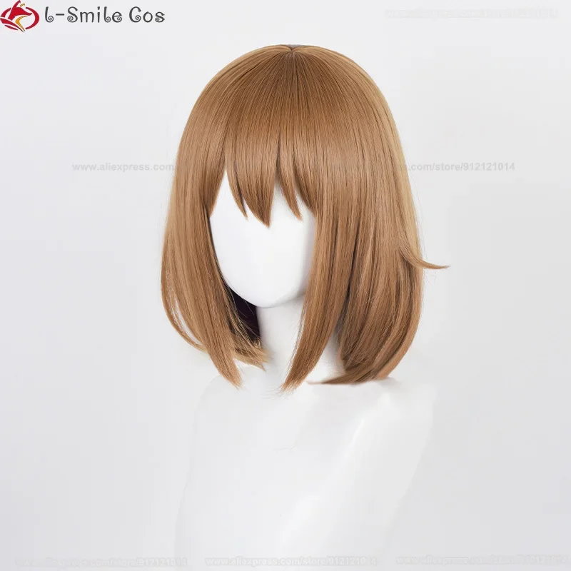 Perruque 코스프레 애니메이션 히라사와 유이, perruques marron, épingles à cheveux, degré de chaleur, perruque de fête, 보닛, 33cm