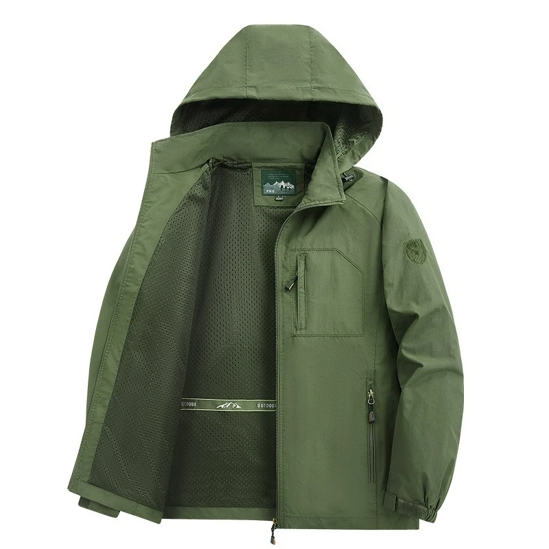 

Новая мужская демисезонная куртка-ветровка 2026 года: свободная, повседневная, быстросохнущая, для альпинизма, ветрозащитная и водонепроницаемая