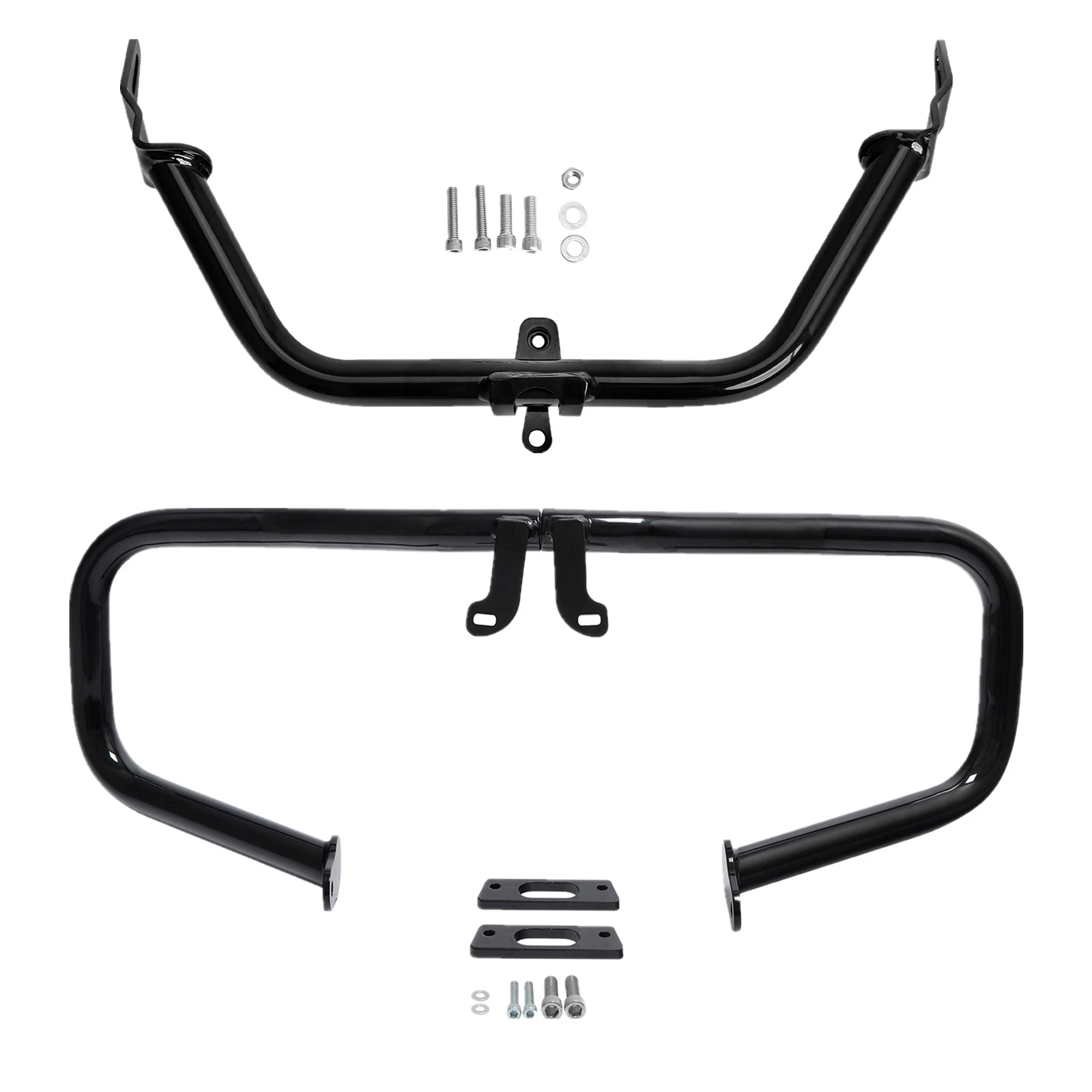 

Chopped Engine Guard Crash Bar & Fairing Support Fit For Harley Road Glide 2015-2024 Gloss Black