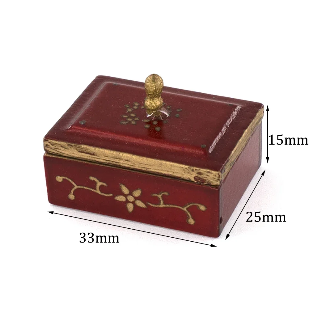 1/12 Doll House Miniature Sewing Box Simulation Needle Threads Ruler Model Toy Mini Decoration Dollhouse Accessories