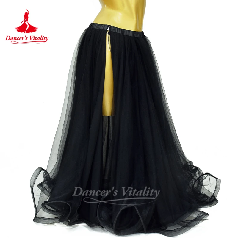 Belly Dance Skirt New Yarn Skirt Fairy Adult Children\'s Long Skirt Sexy Big Swing Skirt High-End Custom Balroom Dance Skirt