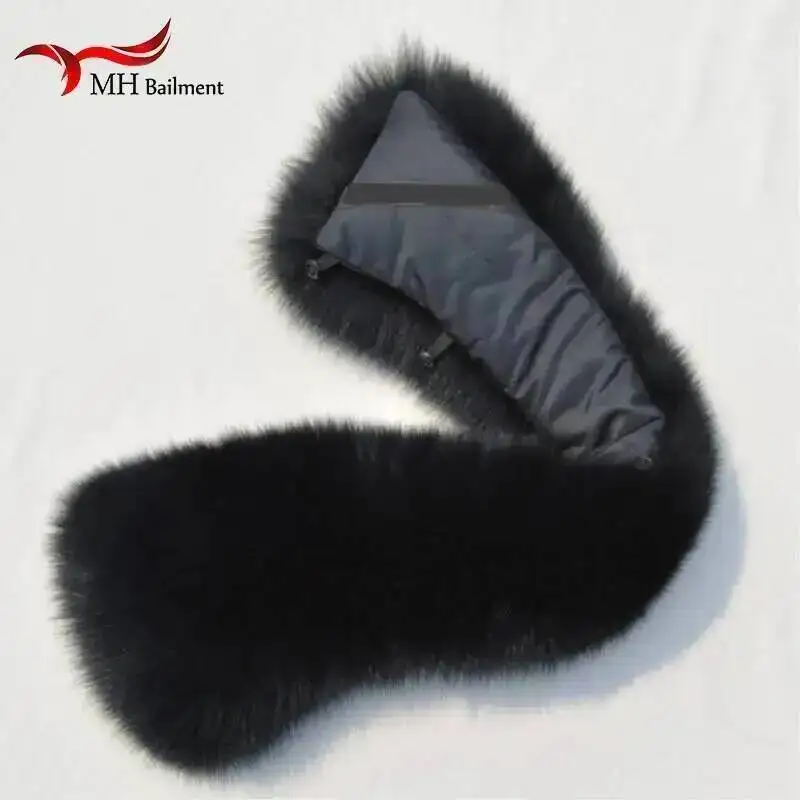 Autumn Winter Imitation Rex Rabbit Hair Collar Scarf Neck Warmer Stole for Garment for Women and Men Black Beautiful