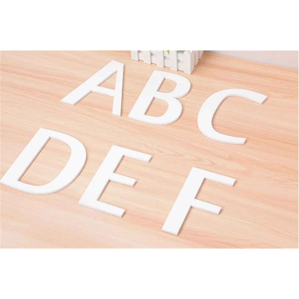 Customized 3d Wall Sticker Acrylic Letter Digital Number Character Wall Decoration Company Logo Mark Wall Mounted Floating Icon