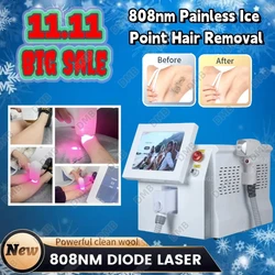 Double 11 Sales  Professional Diode Ice Titanium Laser Body Hair Removal Machine 808 Alexandrite Equipment 3-wave Permanent