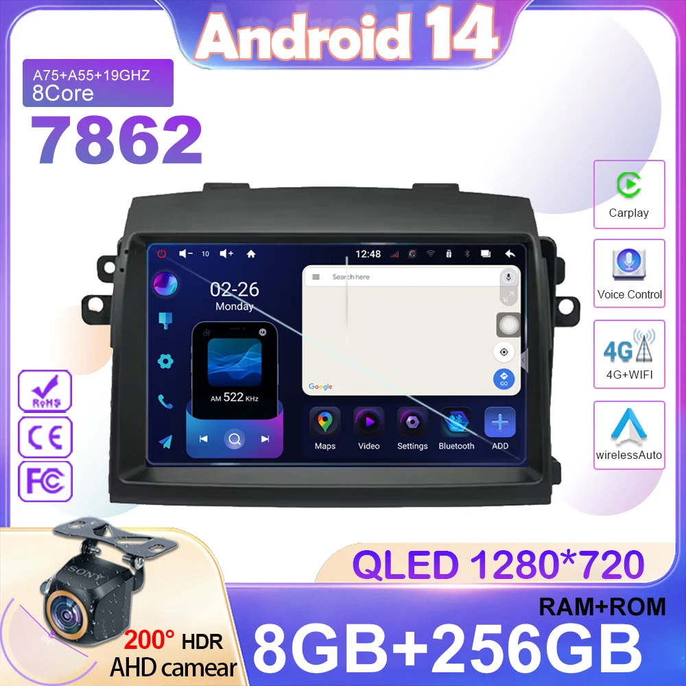 

Android 15 Car Radio Stereo For Toyota Sienna 2004-2010 Auto Cireless Carplay GPS Navigation Multimedia Video Player 2Din System