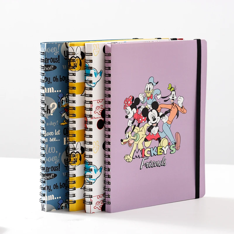 New 100-Page Disney Mickey Cartoon Coil Notebook With Loose-Leaf Notepad Personality Writing Office Fashion School Supplies Gift