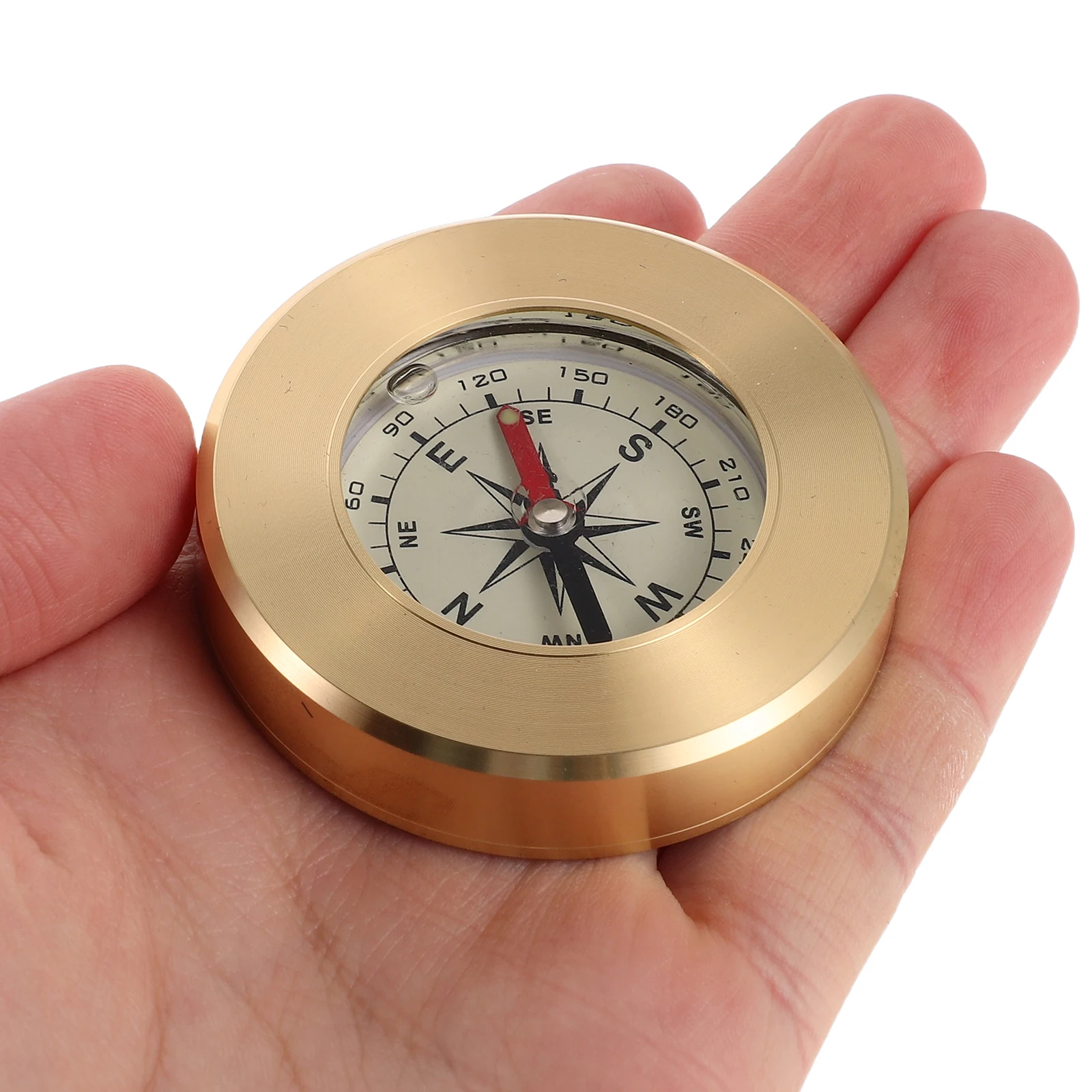 

Precision Copper Compass For Outdoor Activities Waterproof Navigation Tool For Hiking Camping And Car Dashboard Classic Design