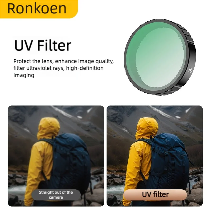 Ronkoen ND CPL Filter voor DJI OSMO Action4/5Pro Actie Camera Accessoires CPL ND8 ND16 ND32 Lens Set Aluminium frame