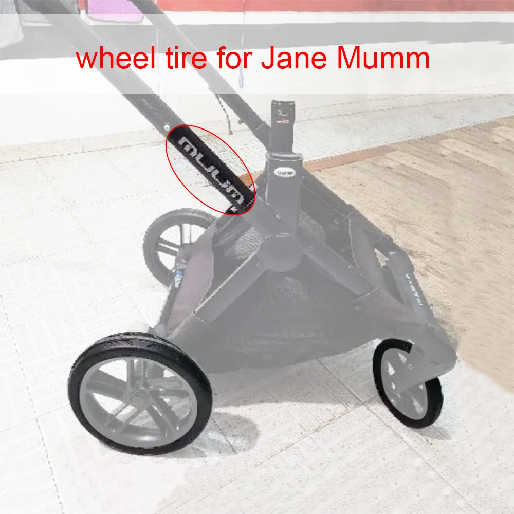 Custom Jane Muum Buggy Tire All Terrain Front Or Rear Wheel Tyre Cover PU Tubeless With Tread DIY Baby Replace Accessories