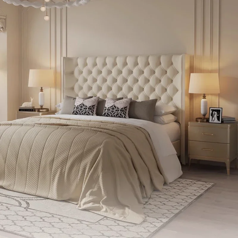 سرير جمالي مصمم بسيط ومريح لغرفة نوم الشمس وسرير بسيط ورخيص فاخر وحديث وأثاث فندق Cama De Casal