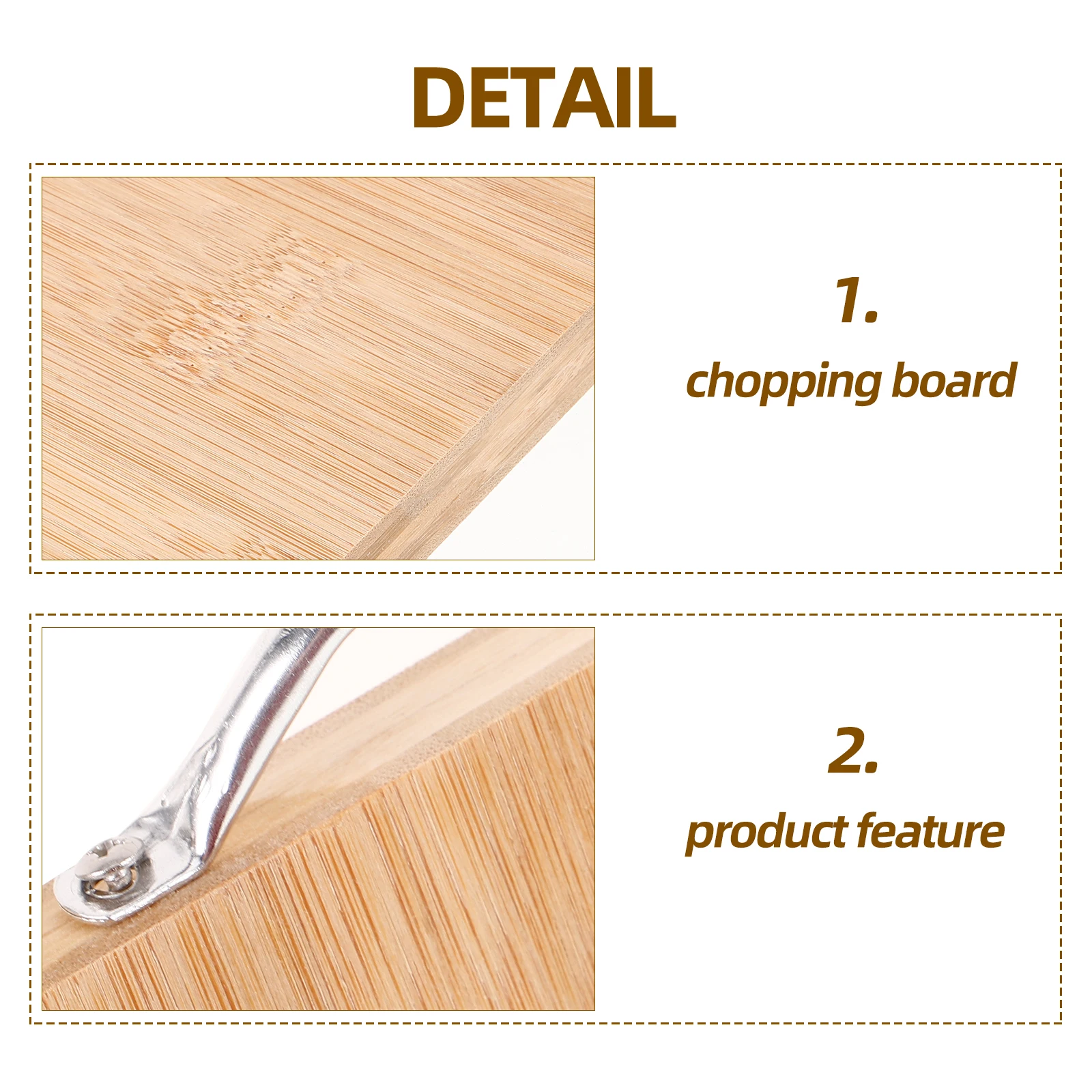 

Bamboo Cutting Board Large Size Dual-Sided Non-Slip Antibacterial Chopping Board for Kitchen Fruit Vegetable Meat Prep