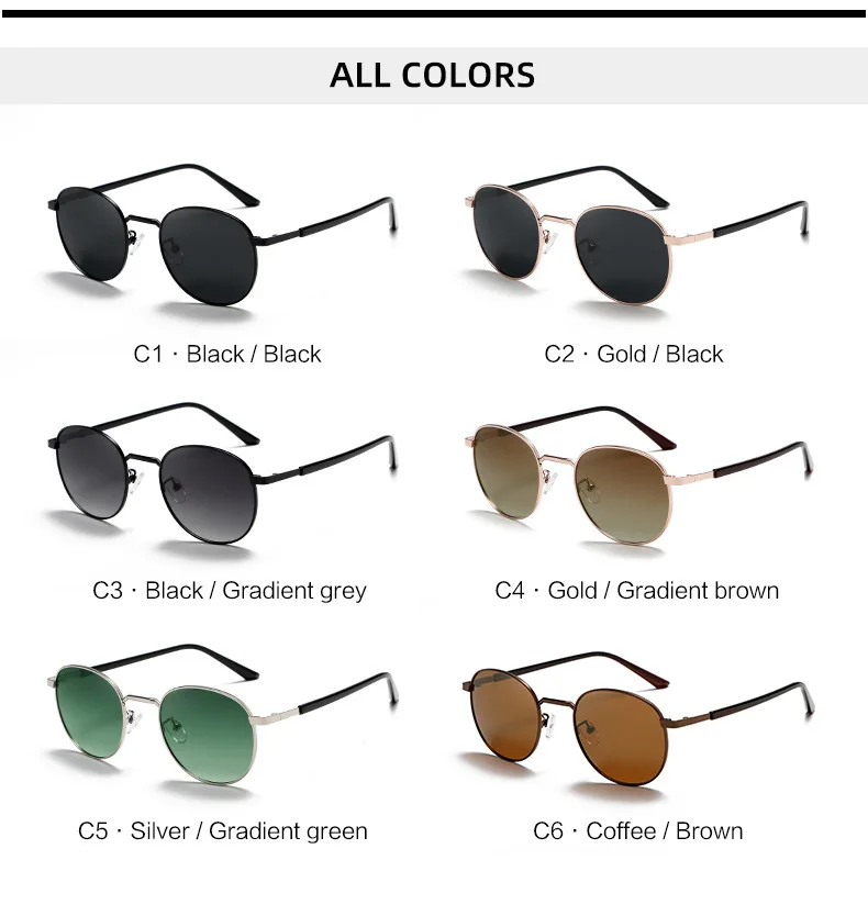 BEMORE Round Prescription Sunglasses Alloy Polarized UV400 Near Sighted Glasses Woman High Quality Shadow Optical Eyeglasses